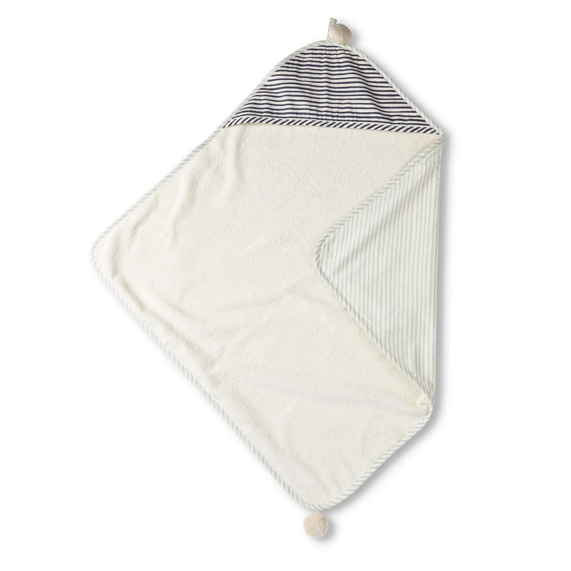 Pehr Stripes Away Hooded Towel - Sea, Multi