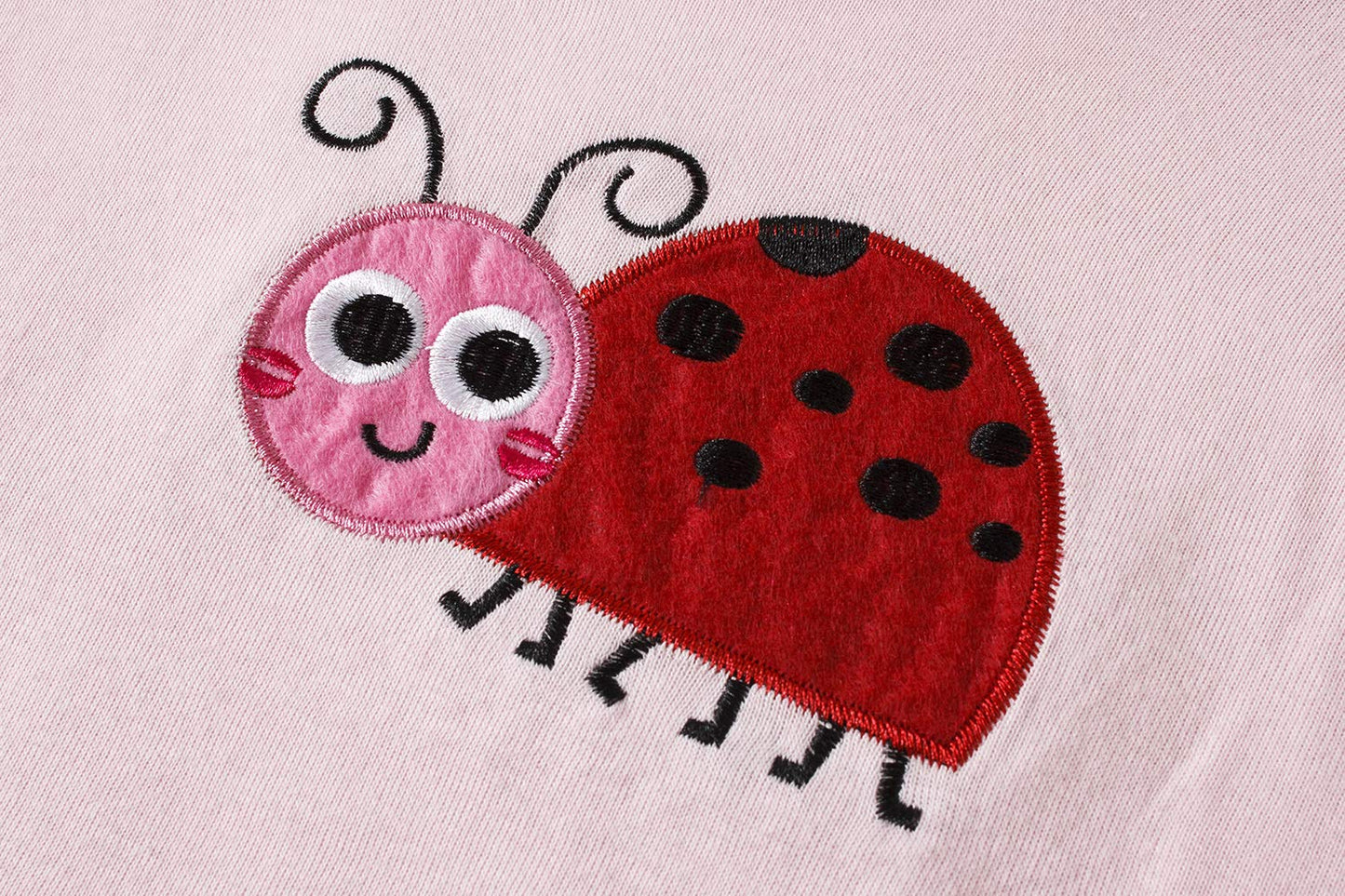 Kikizye Baby Girls Long Sleeve Ladybug Pajama Sets 100% Cotton Pjs Toddler Size 12-18 Mothes