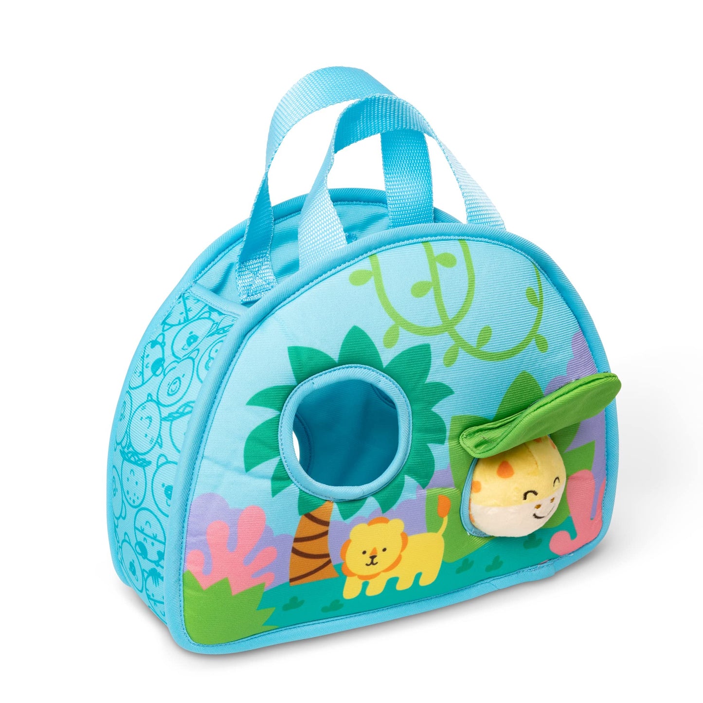 Melissa & Doug Rollables Take-Along Tote with Giraffe Infant and Toddler Toy (2 Pieces)