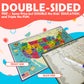 Tot Talk Australia Educational Placemat For Kids - Made In Usa - Durable, Double-Sided, States & Territories, Capitals, Natural
