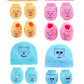 HIKIPO Presents New Born Baby Cap and Mittens Booties Combo Set for Baby Girls and Boys Gift Set First Gift For Baby Winter Cap 