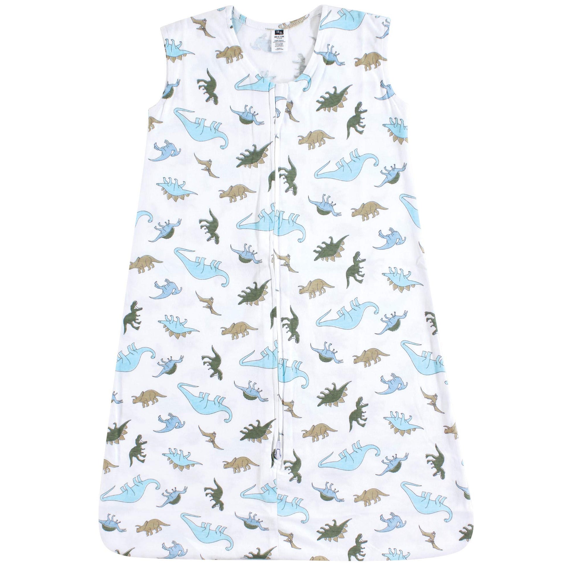 Hudson Baby Unisex Baby Cotton Sleeveless Wearable Sleeping Bag, Sack, Blanket, Dinosaurs, 18-24 Months