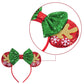 Eisyaa Christmas Minnie Ears Bow Headbands, Sequin Christmas Mickey Ears Headband Glitter Party Mouse Ears Princess Decoration C