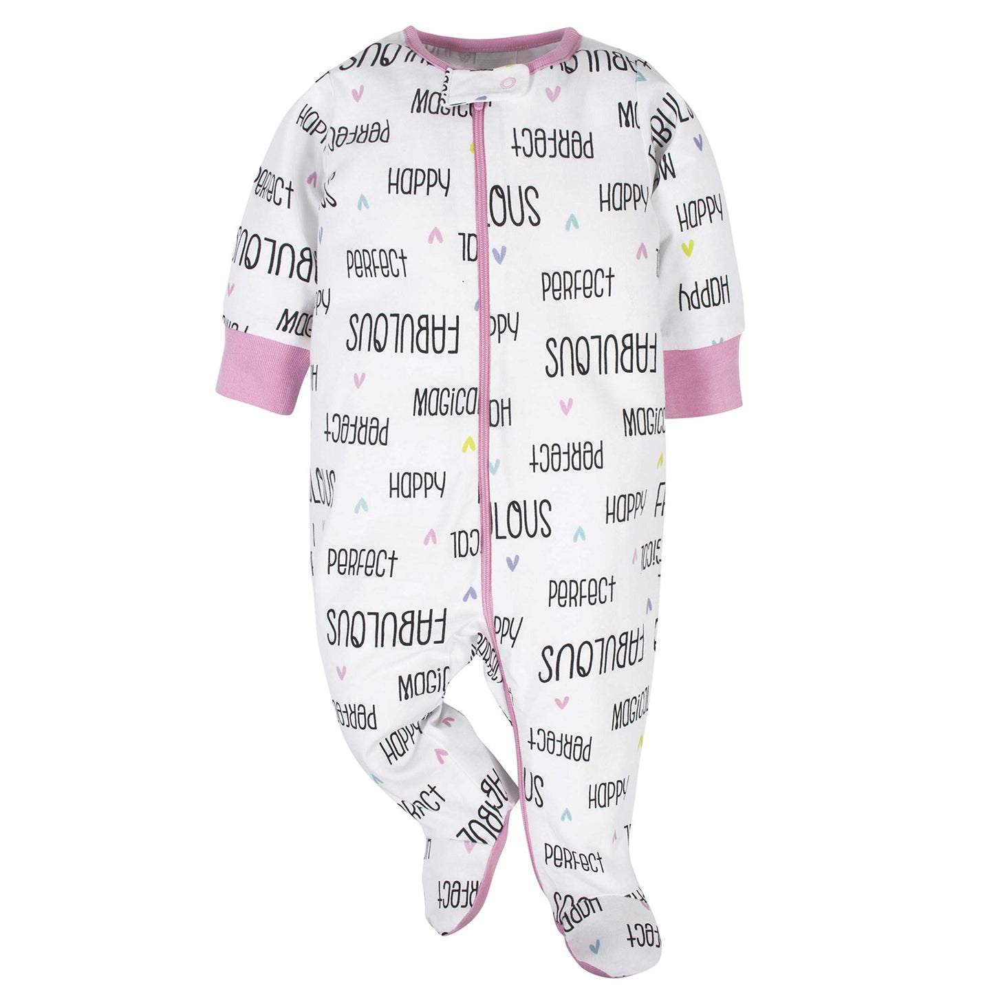 Onesies Brand Baby Girls' 4-Pack Sleep 'N Play Footies Multi Pack, Pink Unicorns, 0-3 Months