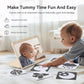 IEATFO Tummy Time Play Set Adjustable Angle, Double-Sided Design, Montessori Tummy Time Toys Large Baby Safe Mirror and Card Dis