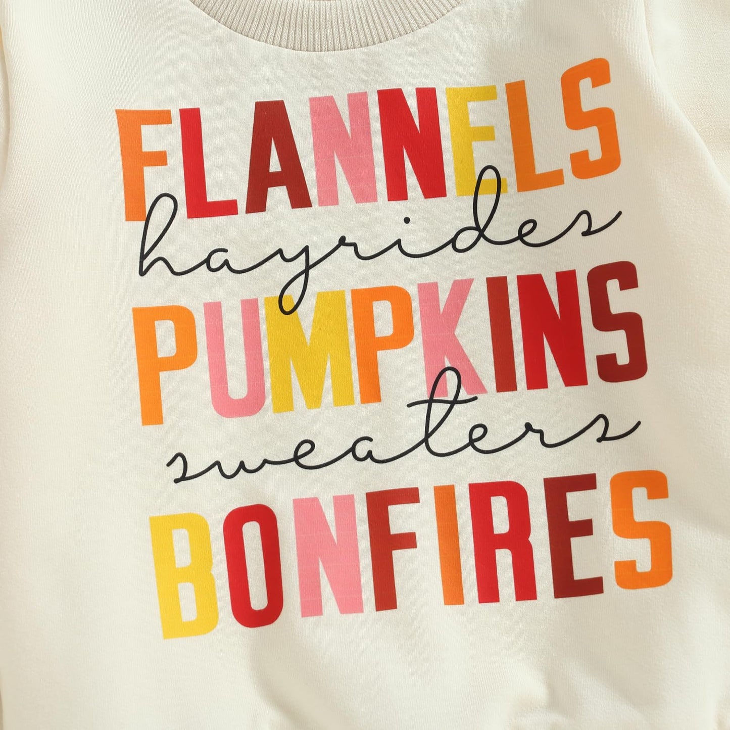 Mozikqin Toddler Baby Halloween Outfit Girl Boy Crewneck Sweatshirt Long Sleeve Letter Pullover Sweater Cute Fall Clothes (Flann
