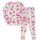Honestbaby Baby Organic Cotton 2-Piece Snug Fit Pajama Set, Rose Blossom, 5T