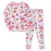 Honestbaby Baby Organic Cotton 2-Piece Snug Fit Pajama Set, Rose Blossom, 5T