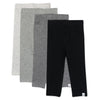 Honestbaby Multipack Leggings Skinny, Flare And Cargo Pants Organic Cotton For Infant Baby Girls, Toddlers, Little Kids, Gray Om