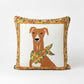 Chumbak Limonata Hound Cushion Set of 2 | Citrus Collection | Cotton Cushion Set of 2 | Hound Lemon Print | Tropical | Zipper | 