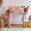 ROBOTIME Crocodile Busy Board Wall Panels for Toddlers, Pink Montessori Sensory Activity Board, Montessori Sensory Wall-Mounted 