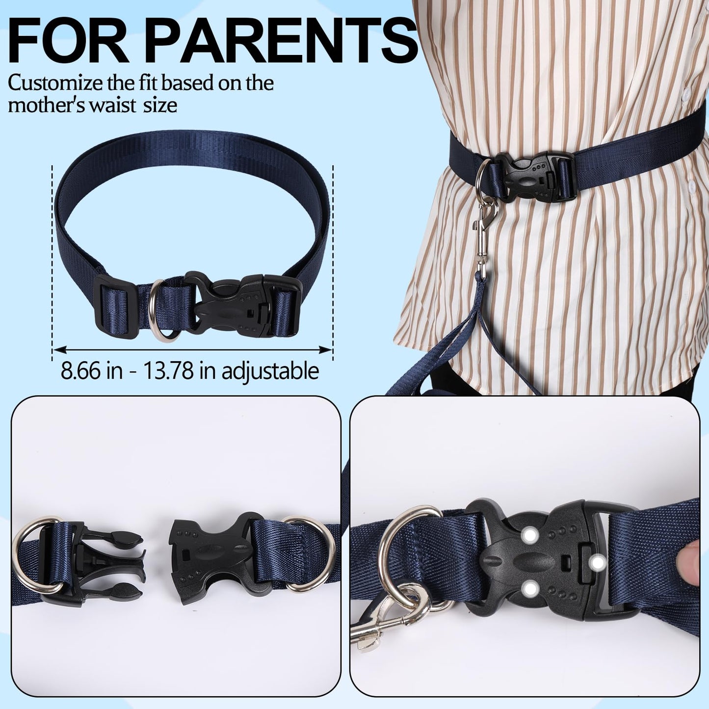 Secure Waist Leash Harness For Big Kids With Adjustable Tether And Handle, Hands Free Safety Walking Harness For Old Autism Spec