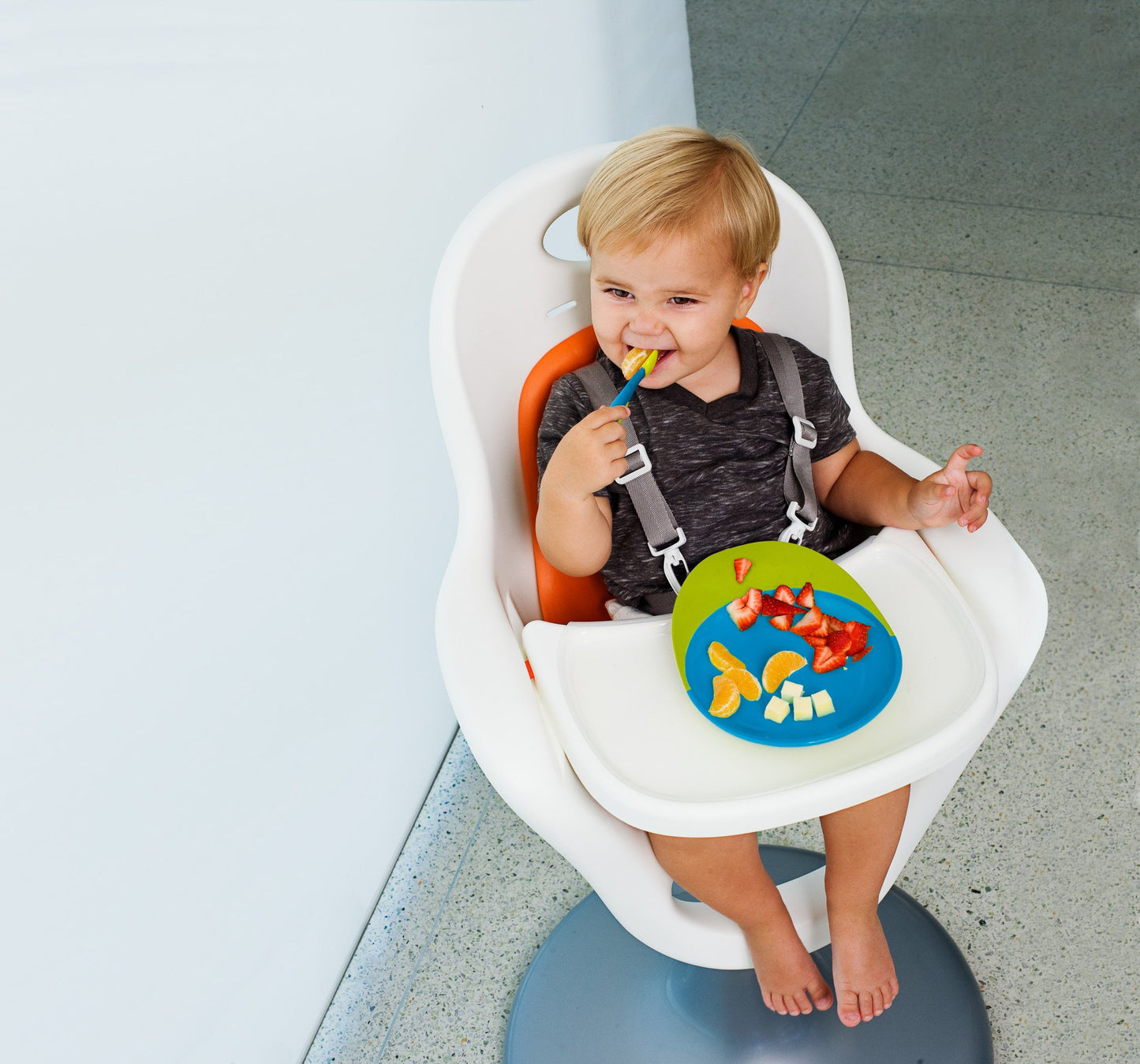Boon Spill Catcher Baby Bowl, Blue/Green