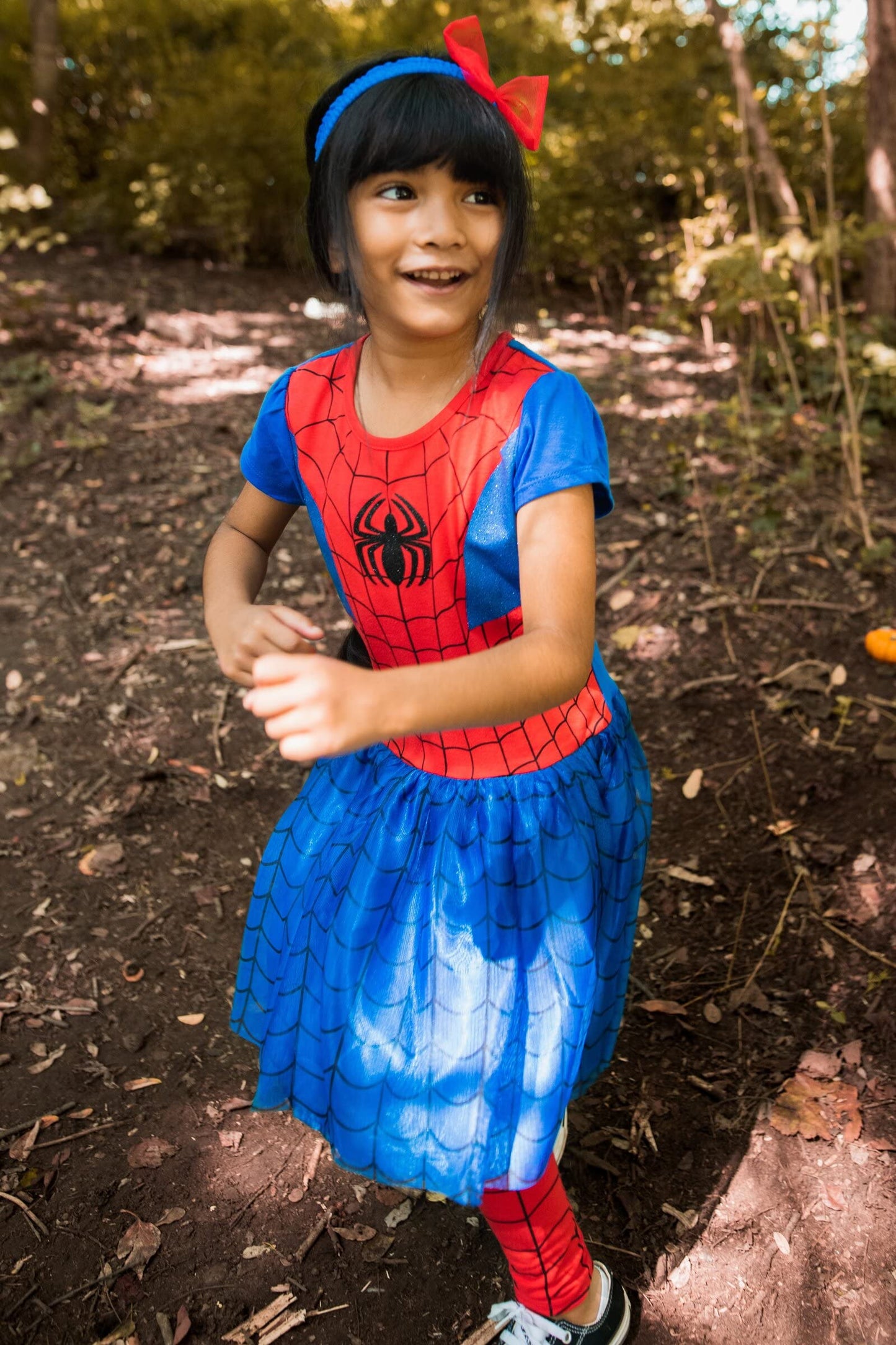 Marvel Spider-Man Toddler Girls Tulle Cosplay Dress Leggings And Headband 3 Piece 5T