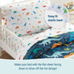 Wildkin 4-Piece Toddler Bed In A Bag - Cotton Comforter, Sheets & Pillowcase For Cozy Cuddles - Jurassic Dinosaurs