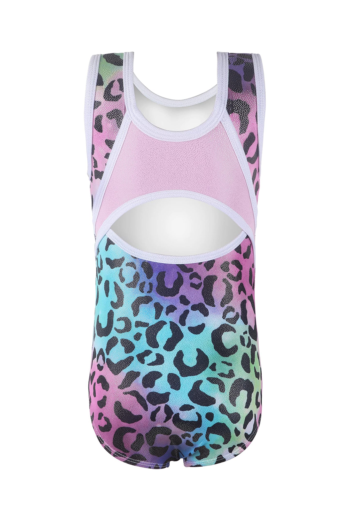 Eqsjiu Leotards For Gymnastics Baby Girls Toddlers 2T 3T 18-24 Months Fancy Leopard Sparkly Sparkle Backless Gradient Colors Rai