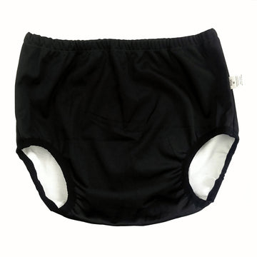 Adult Diaper Cover For Incontinence, Cloth Active Latex Leak Proof Pants, Noiseless Reusable Washable Pull Up Plastic Pants (Bla