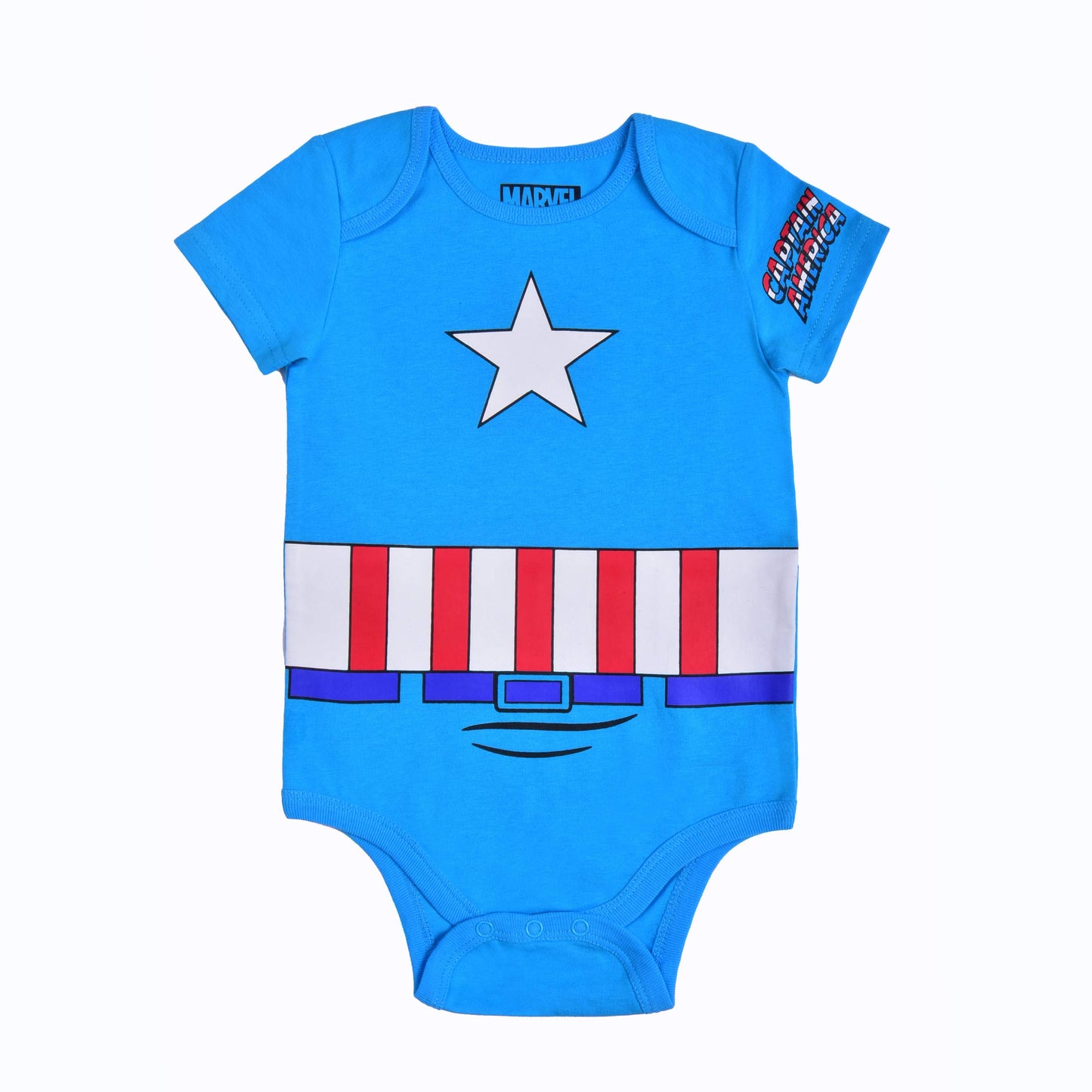 Marvel Boys Superhero Short Sleeve Bodysuit And Cap Set For Newborn And Infant Spider-Man/Thor/Captain America/Hulk/Iron Man