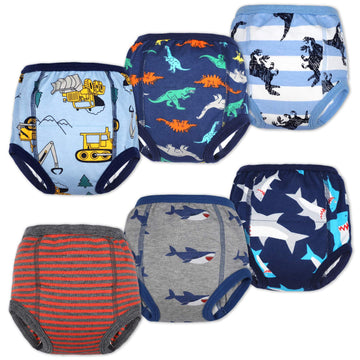 Moomoo Baby Cotton Training Pants Strong Absorbent Toddler Potty Training Underwear For Baby Boy 7T