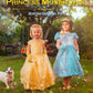 BIBUTY Princess Gloves for Little Girls Toddler Dress Up Gloves, Princess Dress Up Accessories Gold, Costume Set Toy Gift for 3