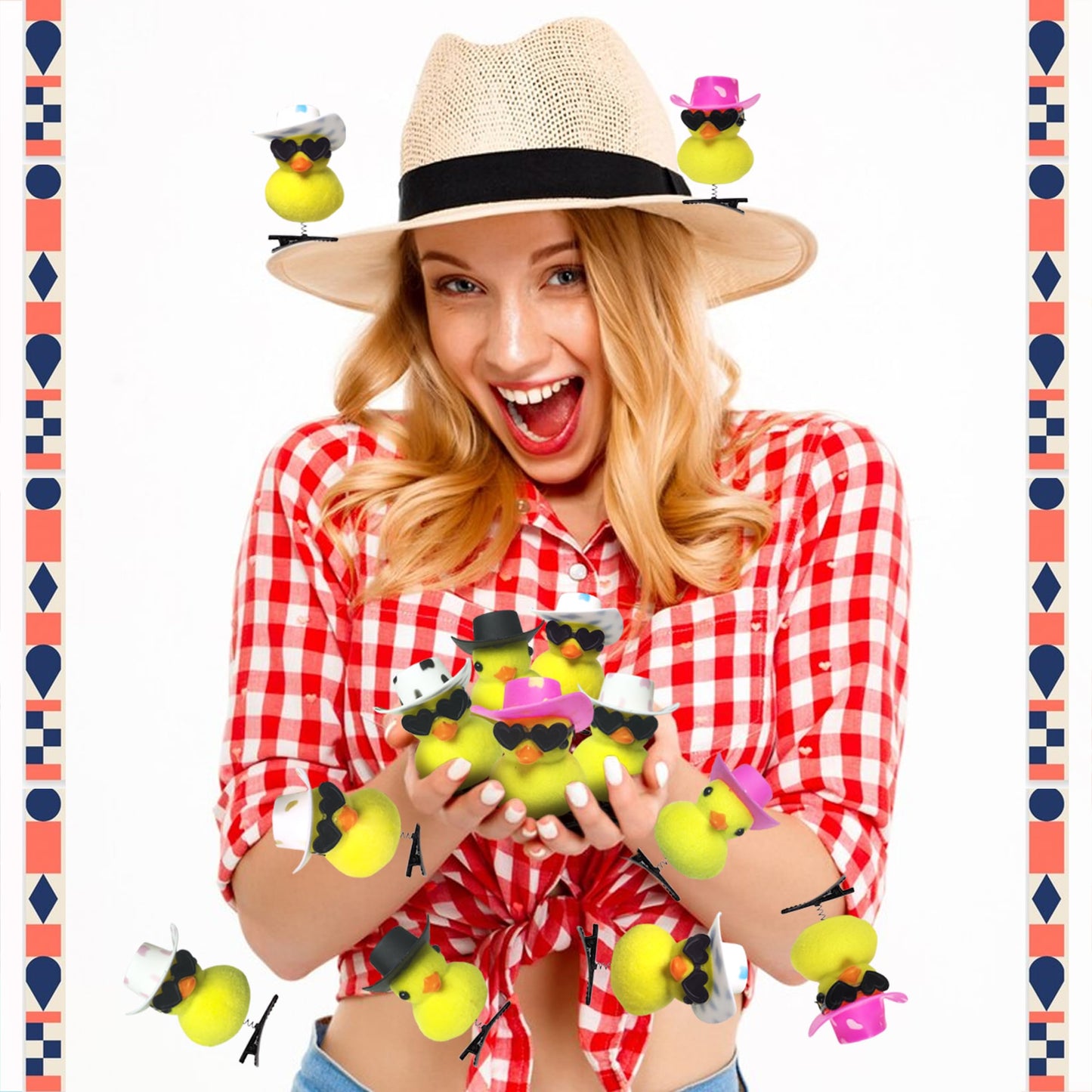 Sprout Clips Fun Cowboy Ducks Hair Clips For Adults And Children They Are Very Pretty To Change Your Luck These Ducks Give A Lot