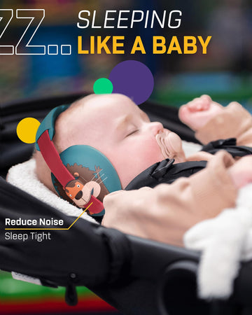 Vanderfields Baby Ear Protection Noise Cancelling Headphones For Babies, Toddlers, Infants 3 Months To 2 Years,Friendly Lion