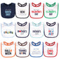 Hudson Baby Unisex Baby Cotton Bibs, Holiday Bold Boy, One Size