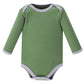 Luvable Friends Unisex Baby Cotton Long-Sleeve Bodysuits, Frog, 3-6 Months