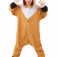 Canasour Fox Onesie Halloween Kids Cosplay Costume Girls Animal Unisex Outfuit One Piece Hooded Farm Soft Pajamas Brown Party 6-