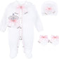 Lilax Baby Girl Jewels Crown Layette 3 Piece Gift Set 0-3 Months Pink
