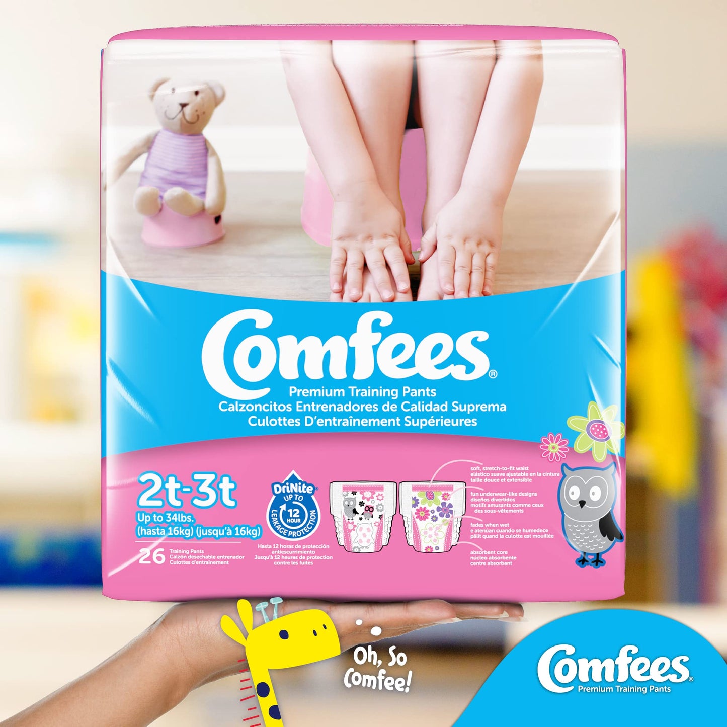 Comfees Girl Training Pants - Size 2T-3T