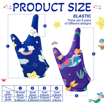 16 Pcs Thumb Sucking Stop For Kids Chewy Gloves Stop Breathable Thumb Sucking Stop Thumb Guard For Thumb Sucking Nail Biting Glo