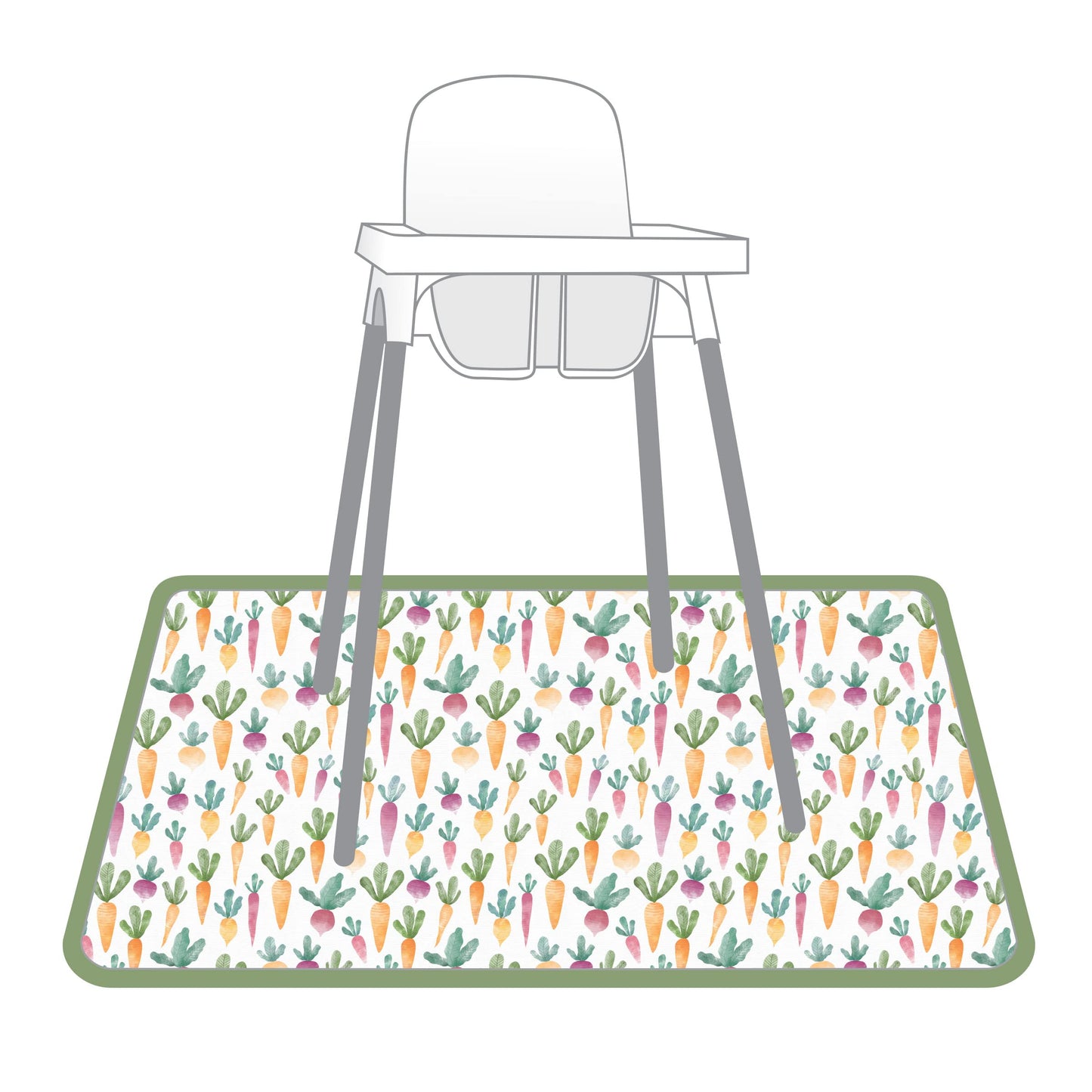 Bapronbaby Farm Produce Splash Mat - Waterproof Catch-All For Under High Chairs, Floors, Tables, Playtime Or Arts & Crafts - Mac