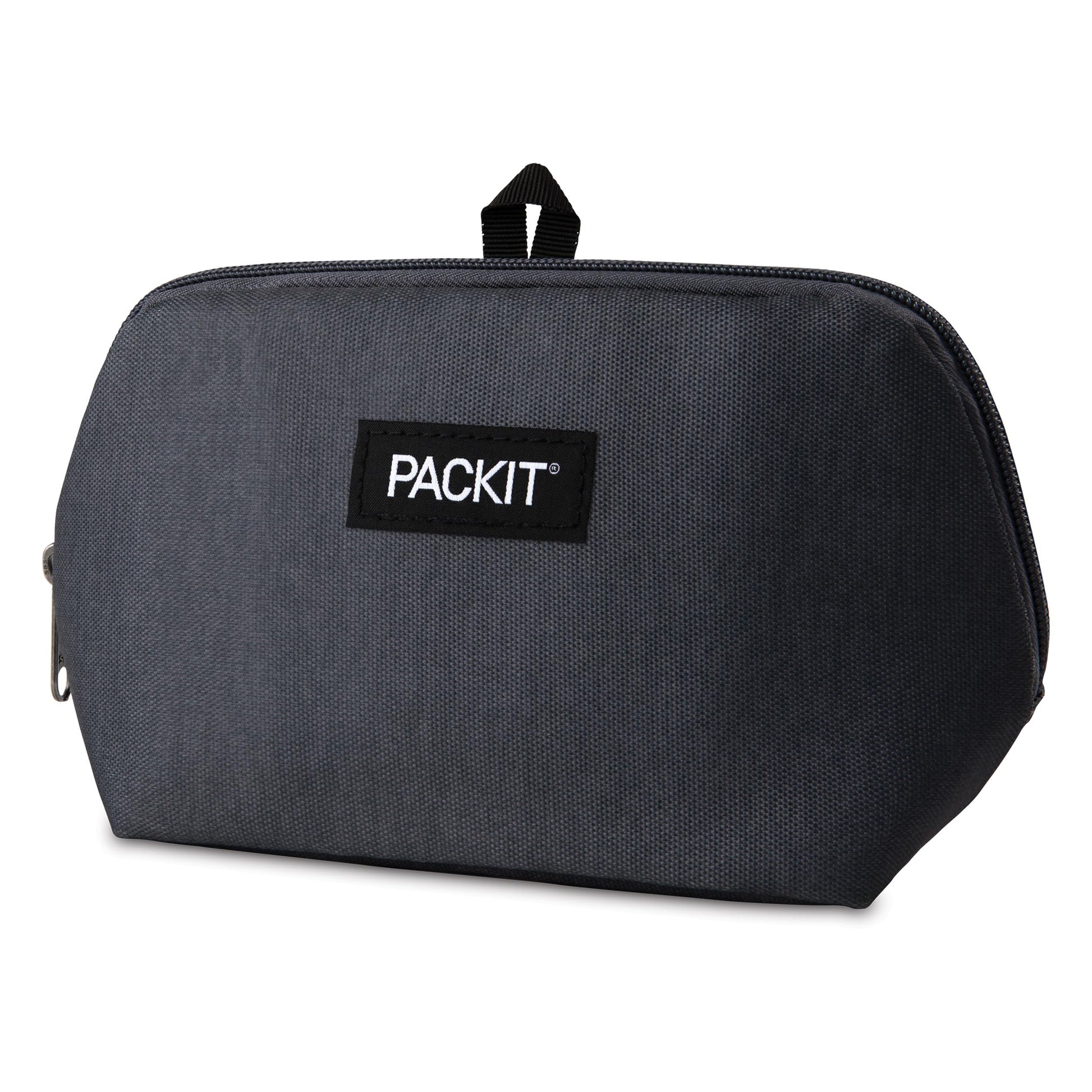 Packit Freezable Snack Bag, City Charcoal, Built With Ecofreeze Technology, Foldable, Reusable, Zip Closure, Designed For Keepin