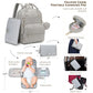 Rosegin Vegan Leather Diaper Bag Backpack For Boy Girl With Changing Pad And Pacifier Case, Waterproof, Travel Baby Bag Backpack