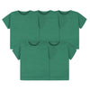 Gerber Baby Toddler 5-Pack Solid Short Sleeve T-Shirts Jersey 160 Gsm, Kelly Green, 4T