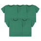 Gerber Baby Toddler 5-Pack Solid Short Sleeve T-Shirts Jersey 160 GSM, Kelly Green, 3T