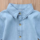 Biggerstore Fashion Kids Toddler Baby Girl Belted Denim Dress Above Knee Length (Light Blue) 4-5 Years
