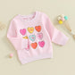 Dcohmch Toddler Girl Valentine'S Day Outfit Pullovers Heart Letter Print Shirt Sweatshirt Valentine Baby Girls Clothes (Light Pi