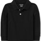 The Children'S Place Baby Boys And Toddler Boys Long Sleeve Pique Polo, Black, 18-24 Months