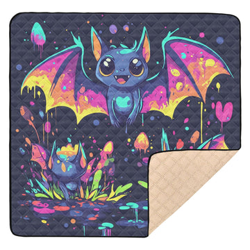 Cute Bats Soft Thick Baby Activity Play Mat for Indoor Outdoor Waterproof Playroom Activity Mat for Babies Infants Toddlers, 50