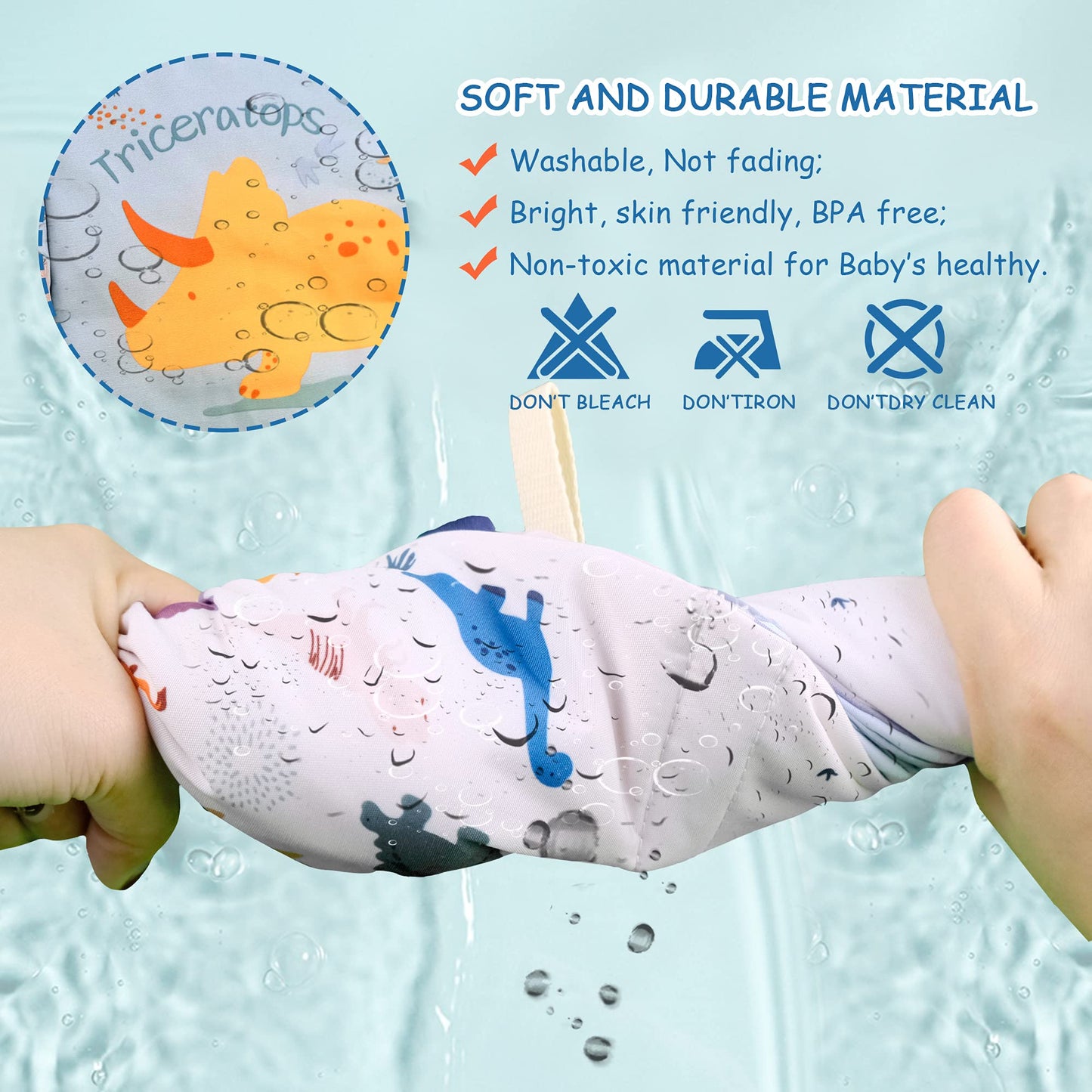 Richgv Baby Books Toys 6-12 Months, 2 Packs Interactive 3D Baby Cloth Books, Newborn Toys Gifts, Touch and Feel Crinkle Books, M
