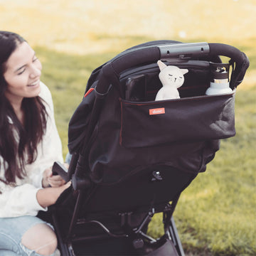 Diono Buggy Buddy Universal Stroller Organizer With Cup Holders, Secure Attachment, Zippered Pockets, Safe & Secure, Black