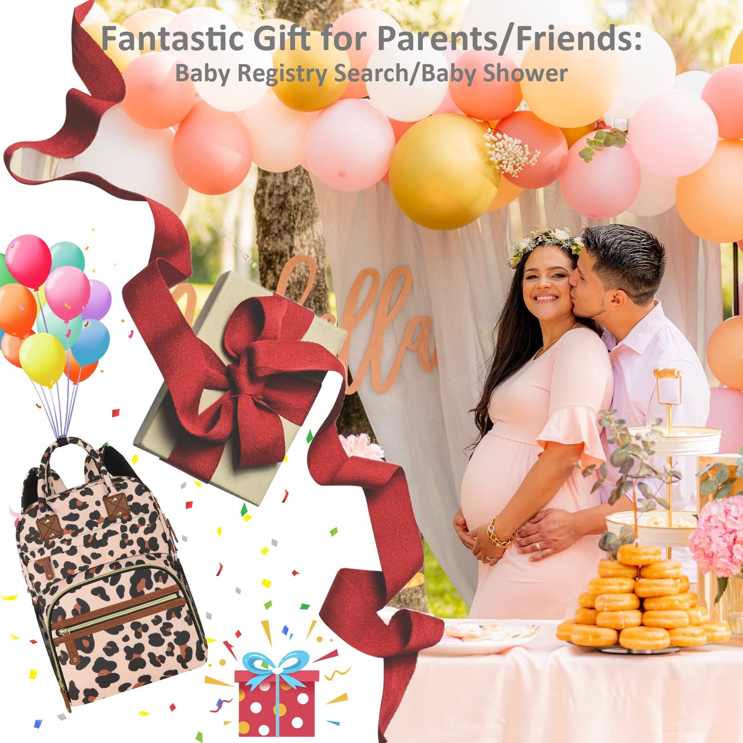 Diaper Bag Backpack For Women Large Capacity, Baby Bag With Insulated Pockets Multifunctional Diaper Bags For Baby Girl Boy Wate