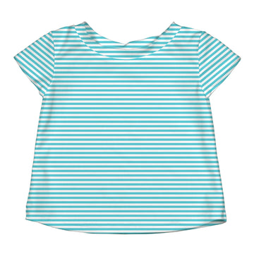 I Play. By Green Sprouts Baby Girls Rashguard Rash Guard Shirt, Light Aqua, 12 Months Us