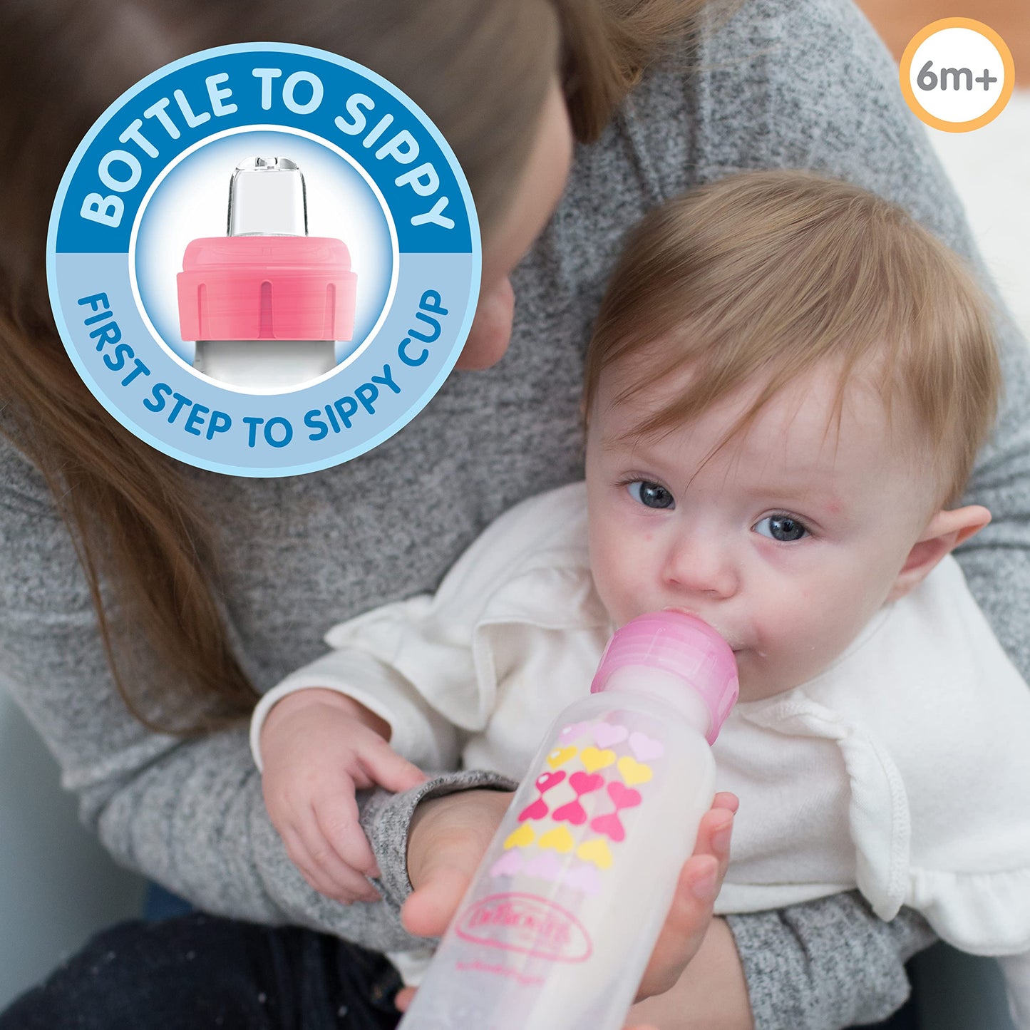 Dr. Brown'S Anti-Colic Options+ Narrow Sippy Bottle Starter Kit, 8Oz/250Ml, With Level 3 Medium-Fast Flow Nipple And Soft 100% S