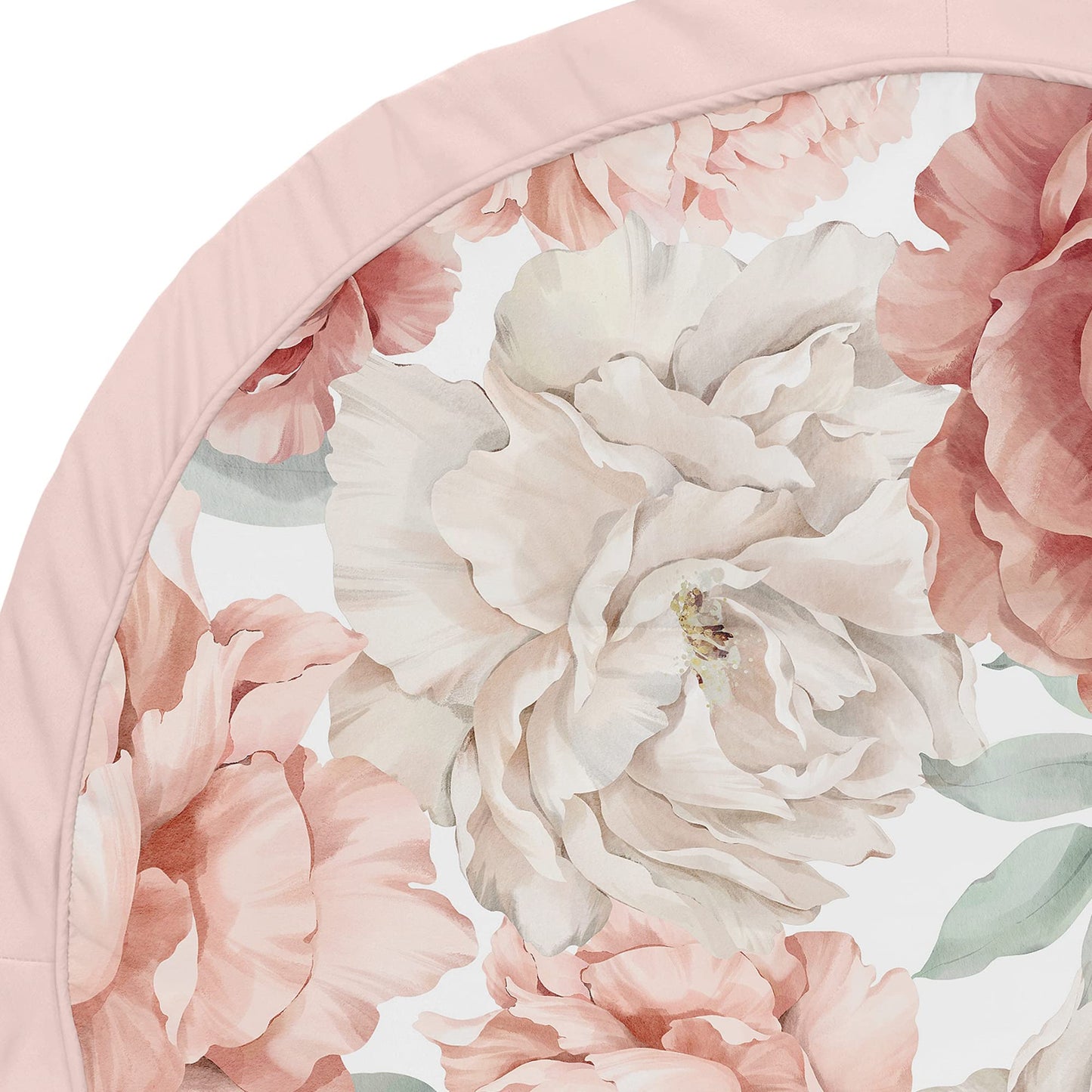 Sweet Jojo Designs Blush Pink Boho Shabby Chic Floral Girl Baby Play Mat Tummy Time Activity Infant Playmat For Playpen Tent Tee