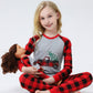 Babyroom Girls Christmas Pajamasd Matching Doll&Toddler 4 Piece Cotton Pajamas Toddler Christmas Clothes Size 6 Gray