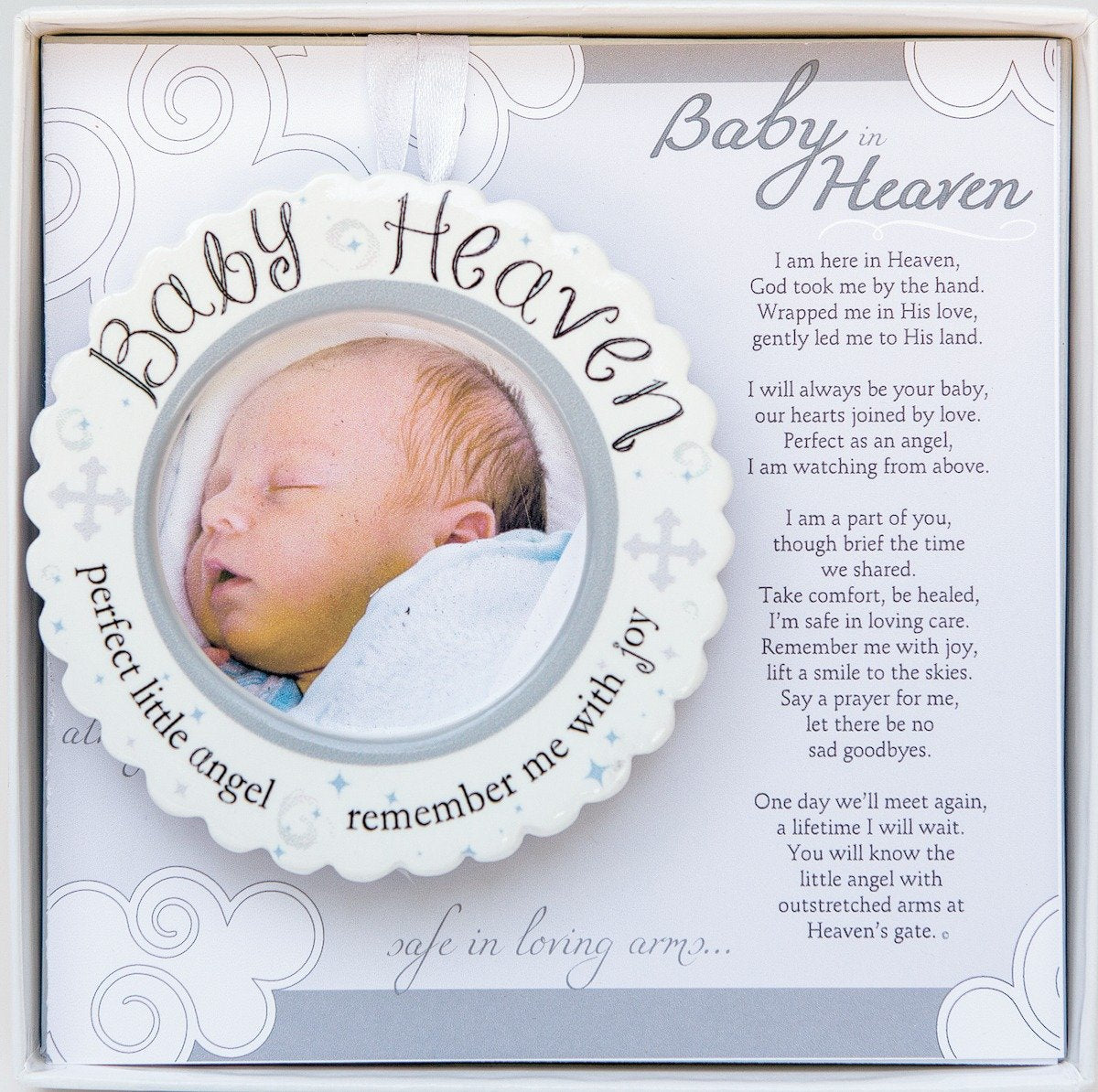 The Grandparent Gift Baby Heaven Infant Loss Or Miscarriage Gift, Hanging Ornament Or Sitting Mini Photo Frame With Sentiment