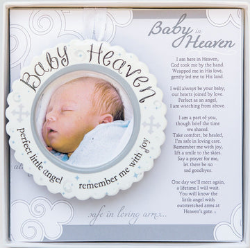 The Grandparent Gift Baby Heaven Infant Loss Or Miscarriage Gift, Hanging Ornament Or Sitting Mini Photo Frame With Sentiment